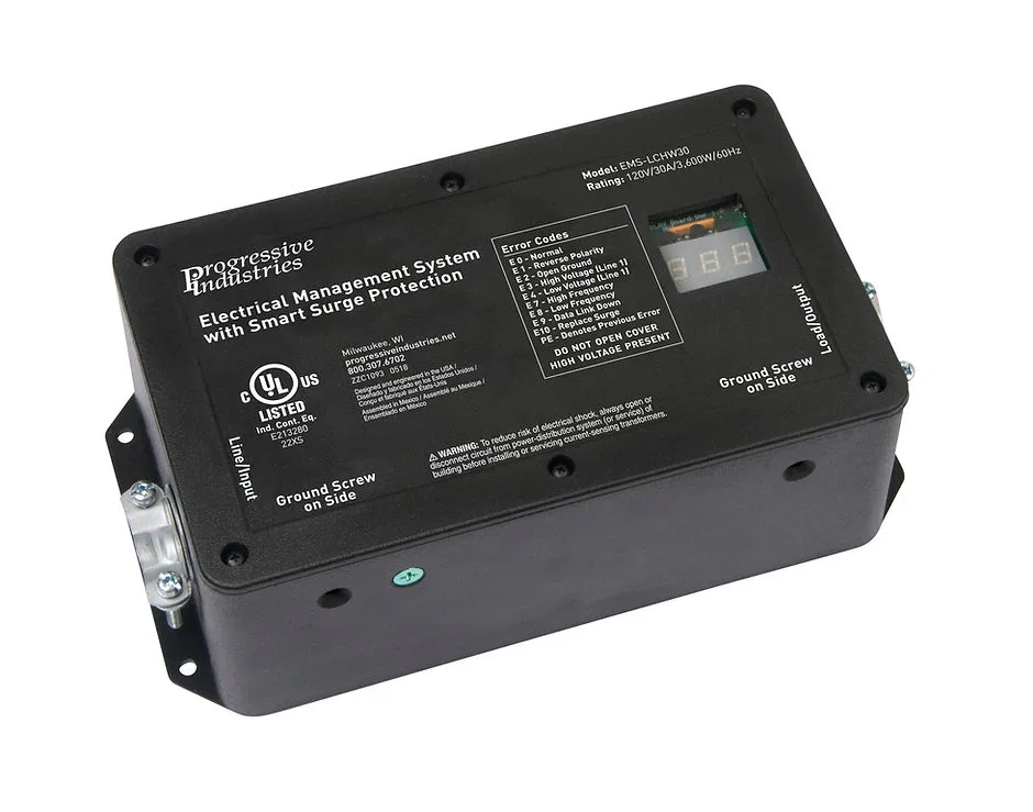 EMS-LCHW30 – PROGRESSIVE Surge Protector, Protect From Damaging Low/ High Voltage Levels and Power Surges When Connec...